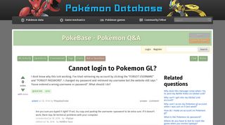 Cannot login to Pokemon GL? - PokéBase Pokémon Answers - Pokémon ...