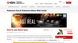 How to use Game Sync - Pokemon Sun & Pokemon Moon Wiki Guide ...