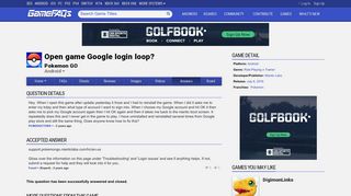 Open game Google login loop? - Pokemon GO Answers for Android ...