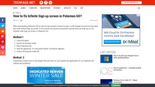 How to fix Infinite Sign up screen in Pokemon GO? - TechFAQs.net