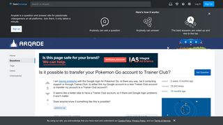 Is it possible to transfer your Pokemon Go account to Trainer Club ...