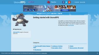 Sign up process / My account - Getting Started - UnovaRPG Pokemon ...