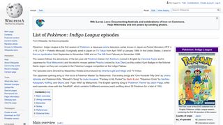 List of Pokémon: Indigo League episodes - Wikipedia