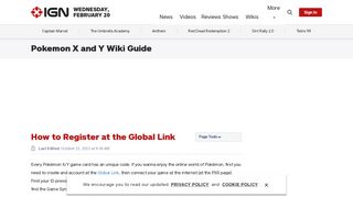 How to Register at the Global Link - Pokemon X and Y Wiki Guide - IGN