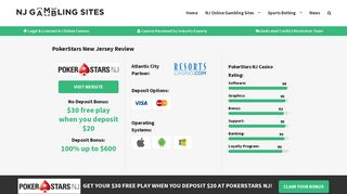 PokerStars New Jersey Review & January 2019 Bonus Codes