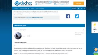 PokerStars login issues? - Poker Rooms - CardsChat™