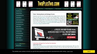 Poker Strategy - Two Plus Two Poker & Gaming Strategy
