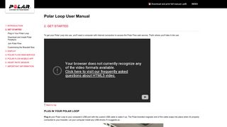 2. GET STARTED | Polar Loop User Manual | English - Support | Polar