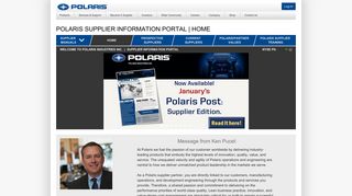 Polaris Supplier Information Portal | Home