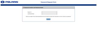 Password Request Form - Polaris
