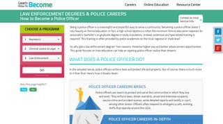 Police Careers & Law Enforcement Degrees | How to Become a Police ...