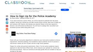 How to Sign Up for the Police Academy | Synonym