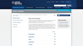 Recruit Training | Justice Institute of British Columbia