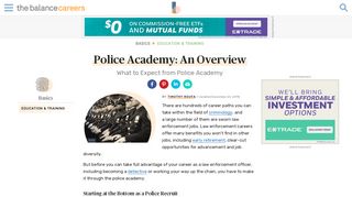 Police Academy Overview - The Balance Careers