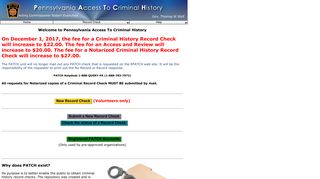 Pennsylvania Access To Criminal History - Home