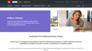 Police checks - Australia Post