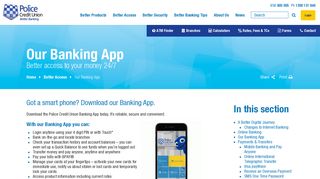 Our Banking App | Police Credit Union - Better Banking