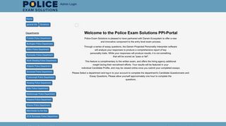 the Police Exam Solutions PPI-Portal