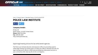 POLICE LAW INSTITUTE - Officer