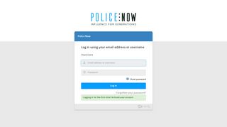 Police Now: Login