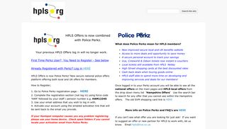 HPLS Offers & Police Perkz