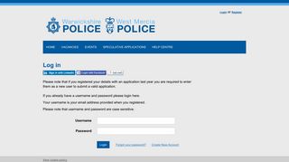 Log in - West Mercia Police