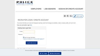 Login or Register to Post Jobs - Police Career Finder