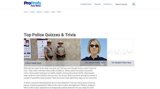 Top Police Quizzes, Trivia, Questions & Answers - ProProfs Quizzes