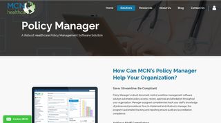 MCN Policy Manager - MCN Healthcare's Policy Management Software