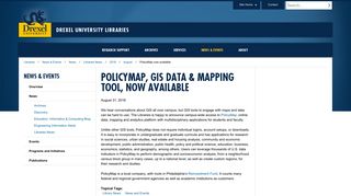 PolicyMap, a GIS Data & Mapping Tool, Now Available - Drexel Libraries