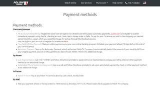 Payment methods - Polish TV Company