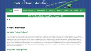 General Information – Polk Virtual School