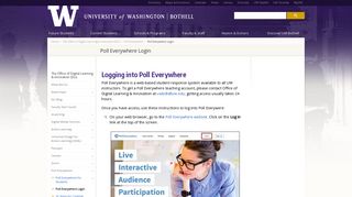 Poll Everywhere Login - The Office of Digital Learning ... - UW Bothell