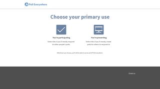 Free plan sign up | Poll Everywhere