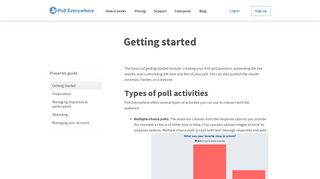 Getting started | Poll Everywhere