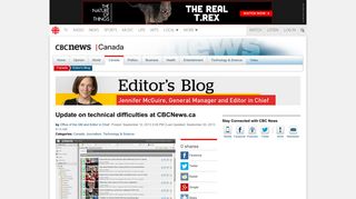 Update on technical difficulties at CBCNews.ca - Editor's Blog