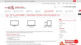 TV platforms | Instructions for PolBox.TV