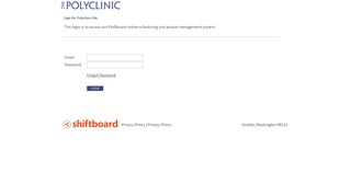 Welcome to Polyclinic Shiftboard Login Page