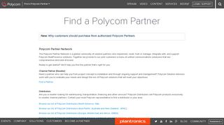 Find a Polycom Partner - Partners - Polycom, Inc.