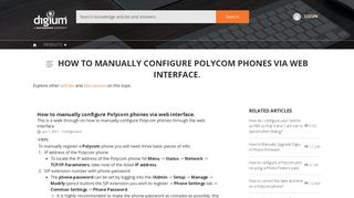How to manually configure Polycom phones via web interface.