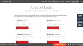 login / support - Polycom