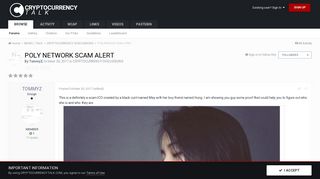 Poly Network Scam Alert - CRYPTOCURRENCY DISCUSSIONS ...