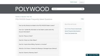 POLYWOOD Dealer Frequently Asked Questions – Poly-Wood, LLC ...