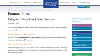 Pomona Portal | Pomona College in Claremont, California - Pomona ...