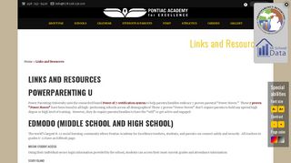 Links and Resources - Pontiac Academy for Excellence