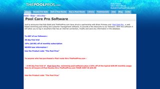 Pool Care Pro Software | The Pool Pros