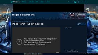 Video - Pool Party - Login Screen | League of Legends Wiki ...