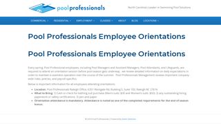 Pool Professionals Employee Orientations - Pool Professionals