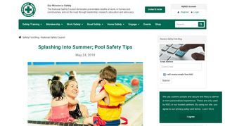 Splashing Into Summer; Pool Safety Tips - National Safety Council