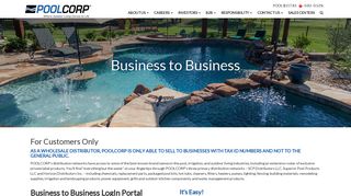 POOL 360 Customers | Business to Business LogIn Portal - PoolCorp